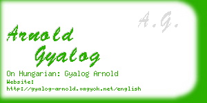 arnold gyalog business card